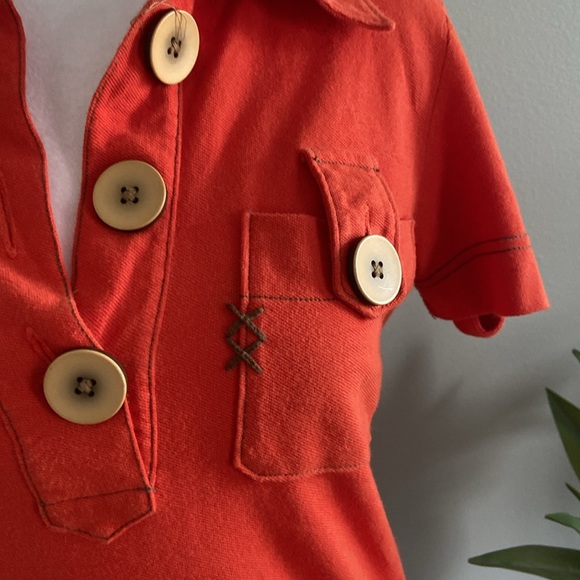 Project E Vintage Polo with Oversized Buttons and Embroidered Details Si… - Picture 7 of 9